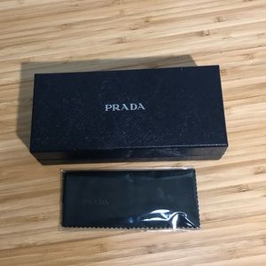 Prada box & eyeglass/sunglasses cleansing cloth